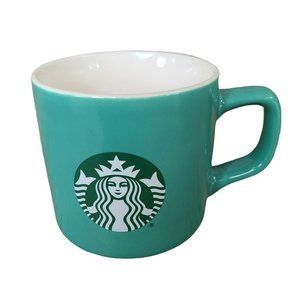 Starbucks 2021 Teal Aqua Siren Logo 11 oz Ceramic Coffee Mug/Cup, Seafoam Green